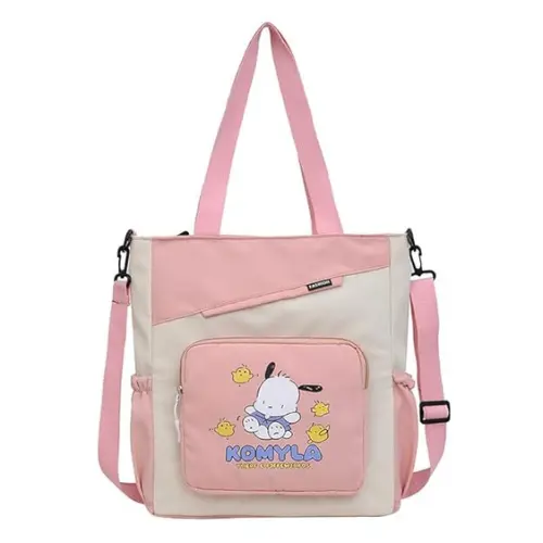 Valerie Anime Shoulder Bag for Girls – Cute Cartoon Tote Bag with Multi-Straps | Stylish Travel & School Handbag