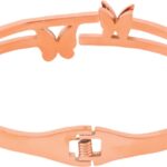 inner side view of rose gold dual kada bracelet smooth finish