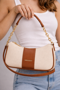 Miraggio Bella Colorblocked Shoulder Bag for Women – Adjustable & Detachable Sling Strap | Stylish Crossbody & Shoulder Purse