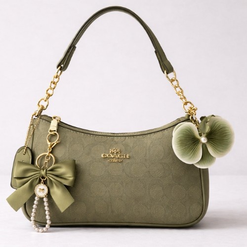 Seraphina  pastel   Blue & grey brown  Signature Monogram Shoulder Bag – Versatile Crossbody Handbag for Women