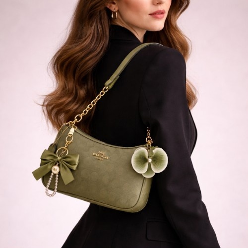 Seraphina  pastel   Blue & grey brown  Signature Monogram Shoulder Bag – Versatile Crossbody Handbag for Women