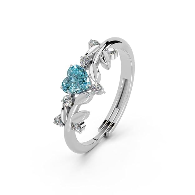 925 Sterling Silver Heart Design Ring for Women & Girls | Adjustable Minimal Jewellery | Available in Silver & Gold Finish
