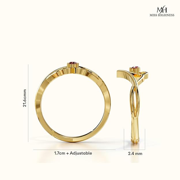 925 Sterling Silver Heart Design Ring for Women & Girls | Adjustable Minimal Jewellery | Available in Silver & Gold Finish