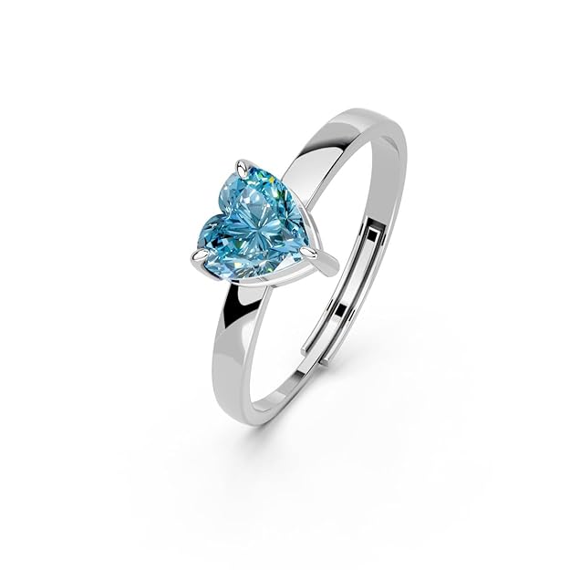 925 Sterling Silver Heart Design Ring for Women & Girls | Adjustable Minimal Jewellery | Available in Silver & Gold Finish