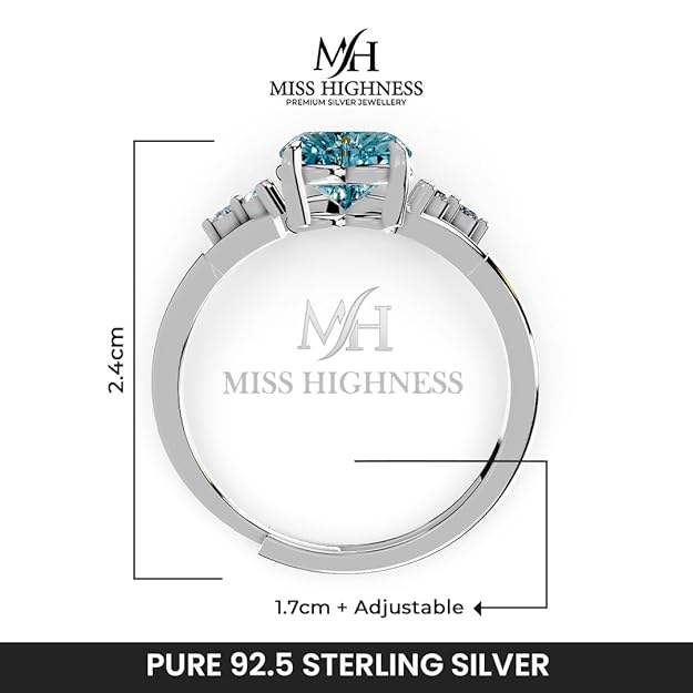 925 Sterling Silver Heart Design Ring for Women & Girls | Adjustable Minimal Jewellery | Available in Silver & Gold Finish