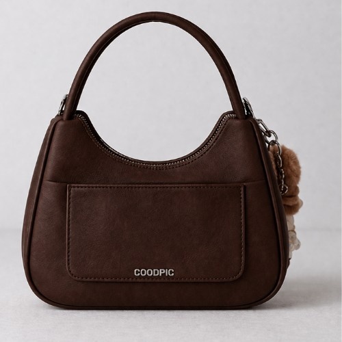Luvya Coquette Bow Shoulder Bag for Women | Aesthetic Cream Hobo Bag with Plush Charm & Detachable Crossbody Strap – Trendy Y2K Inspired Handbag