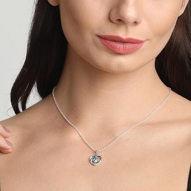 Clara 925 Sterling Silver Heart Pendant Necklace for Women | Pendant Only, With Chain or Bracelet Set | Elegant Gift Jewellery
