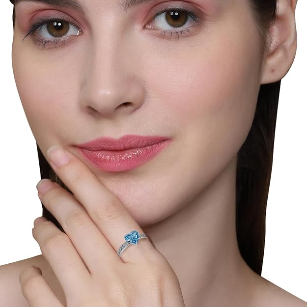 925 Sterling Silver Heart Design Ring for Women & Girls | Adjustable Minimal Jewellery | Available in Silver & Gold Finish
