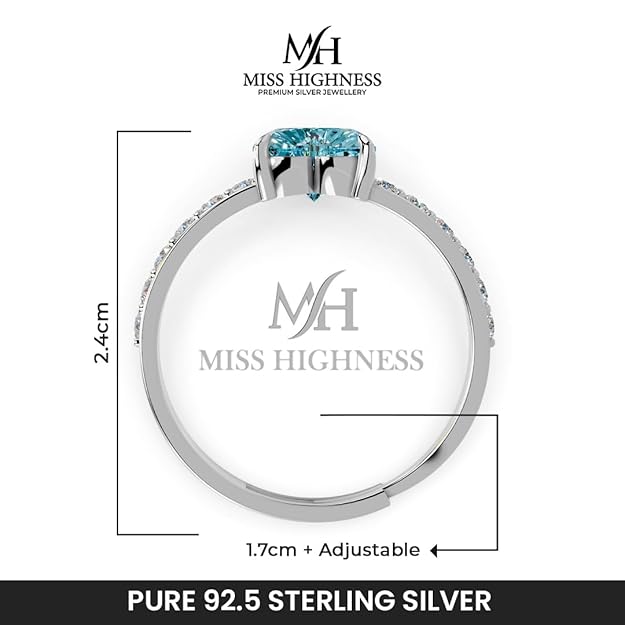 925 Sterling Silver Heart Design Ring for Women & Girls | Adjustable Minimal Jewellery | Available in Silver & Gold Finish