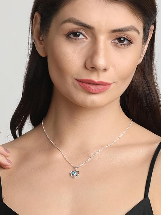 Clara 925 Sterling Silver Heart Pendant Necklace for Women | Pendant Only, With Chain or Bracelet Set | Elegant Gift Jewellery