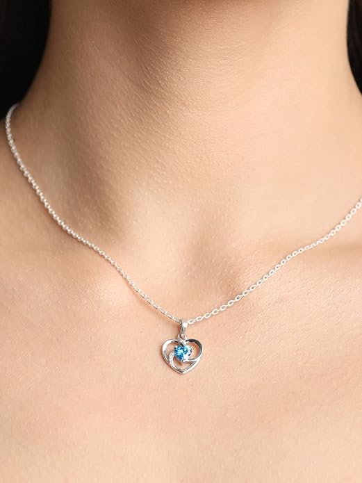 Clara 925 Sterling Silver Heart Pendant Necklace for Women | Pendant Only, With Chain or Bracelet Set | Elegant Gift Jewellery