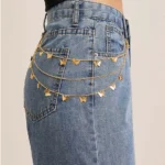 Stainless Steel Jeans Chain Flat Lay